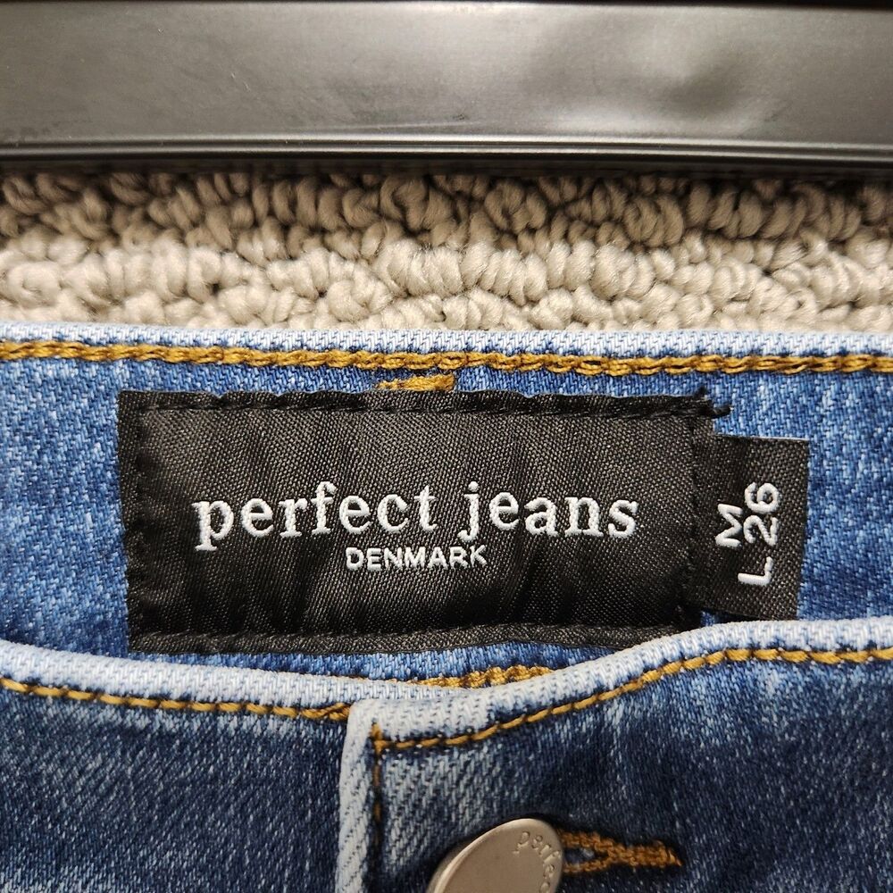 PERFECT JEANS Women's Blue High Rise Tapered Jeans Size W26 L26 - Picture 4 of 8
